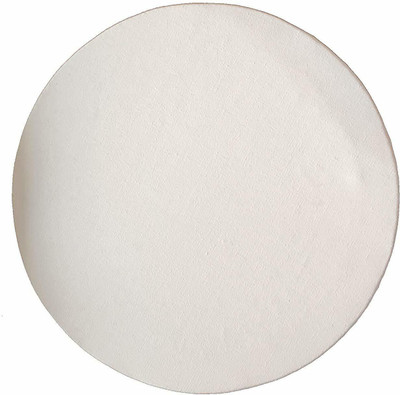 SKYHawk 10 Oz Round Canvas (10 Inches) Cotton Medium Grain Pre Stretched Canvas (Set of 1)(White)