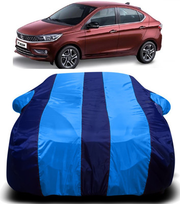 R Rayvin Star Car Cover For Tata Tigor EV (With Mirror Pockets)(Blue)