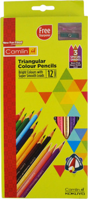 Camlin Triangular Triangular Shaped Color Pencils(Set of 13, Multicolor)