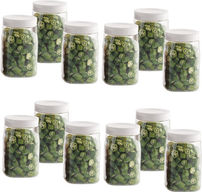 cello Plastic Grocery Container  - 1000 ml(Pack of 12, White)