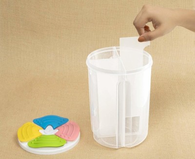Pramukham Enterprise Plastic Cereal Dispenser  - 2500 ml(Pack of 2, Multicolor)