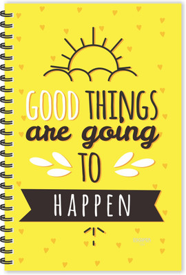 ESCAPER Good Things Going to Happen (Ruled - A5 Size - 8.5 x 5.5 inches) Designer Motivational Diary A5 Diary Ruled 160 Pages(Multicolor)