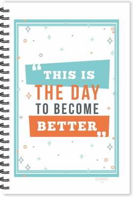ESCAPER Day become to Better Designer Motivational Diary, Motivational Quotes Diary A5 Notebook Ruled 160 Pages(Multicolor)