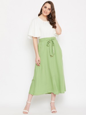 BITTERLIME Women Ethnic Top Skirt Set