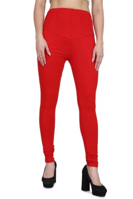 Ani's Secret Churidar  Ethnic Wear Legging(Red, Solid)