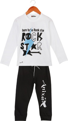 Trendy World Boys Printed Multicolor Top & Pyjama Set