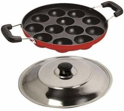 Sahas with Lid 12 L capacity 12 cm diameter(Aluminium, Non-stick)
