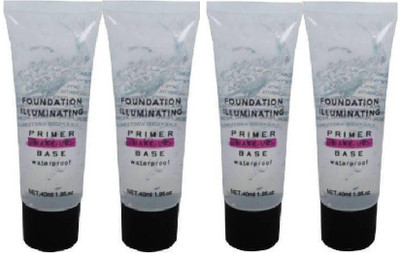 nnbb WATERPROOF FOUNDATION ILLUMINATING PRIMER MAKEUP BASE Primer PACK OF 4 Primer  - 50 ml(WHITE)