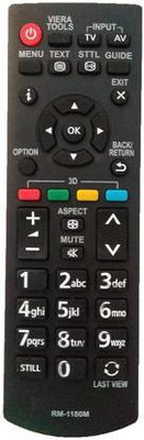 Akshita RM-1180M LCD LED TV Remote Control ( Chake Image With Old Remote ) PANASONIC Remote Controller(Black)