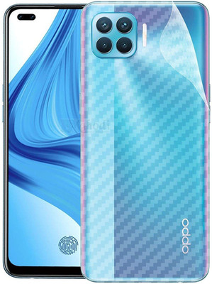 GLASS STAR OPPO F17 Pro Ultra Thin Slim Fit 3M Clear Transparent 3D Carbon Fiber Back Skin Mobile Skin(Transparent)