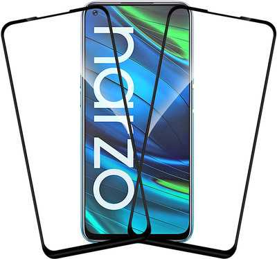 TINGTONG Edge To Edge Tempered Glass for Realme Narzo 20 Pro(Pack of 2)