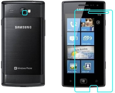 RVK Front and Back Tempered Glass for Samsung Omnia W(Pack of 2)