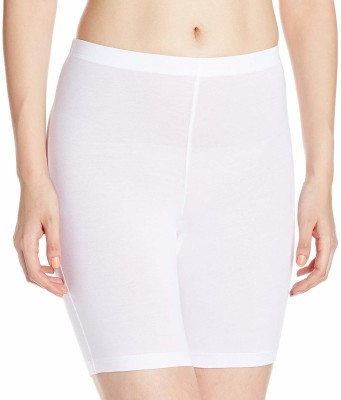 Good Connection Solid Women White Cycling Shorts