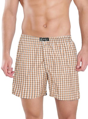 HENVEY Checkered Men White Bermuda Shorts