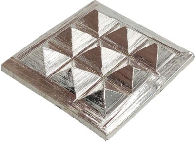 Plus Value Silver Plated Pyramid Chips- Multiple Vastu uses-Mirror Pyramid Decorative Showpiece  -  3 cm(Brass, Silver)