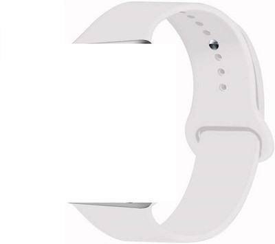 Coverskart (WHITE) Sport Bracelet watchband Rubber Wrist Belt Silicon Strap Band Compatible for iWatch Series 1/2 / 3/4 / 5 (42mm 44mm) Smart Watch Strap(White)