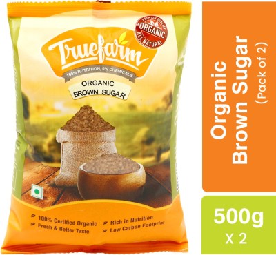 Truefarm Organic Brown Sugar(1 kg, Pack of 2)