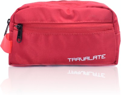 Travalate Toiletry Travel Bags Makeup Shaving Kit Pouch for Men and Women, 3 Liter Aider Rust Polyester Travel Bag with Belt - Red Travel Toiletry Kit(Red)