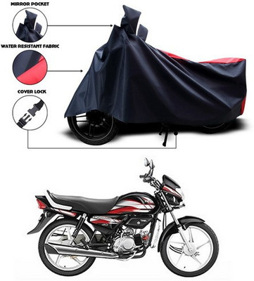 ANTHUB Two Wheeler Cover for Hero(HF Deluxe, Red, Black)