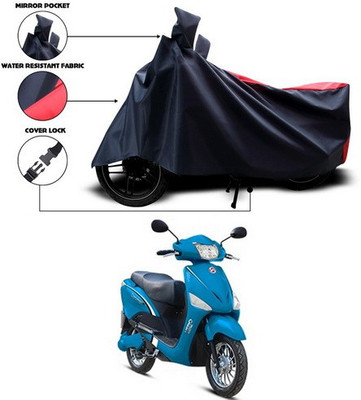 SEBONGO Two Wheeler Cover for Hero(Electric Optima, Red)