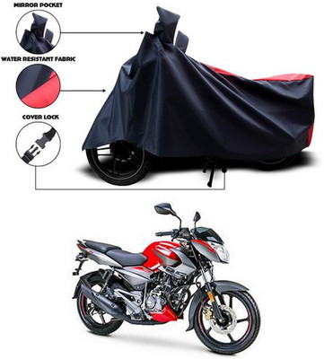 ANTHUB Two Wheeler Cover for Bajaj(Pulsar 160 NS DTS-i, Red, Black)