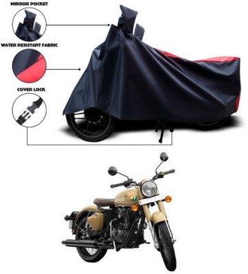 SEBONGO Waterproof Two Wheeler Cover for Royal Enfield(Classic 350, Red, Blue)