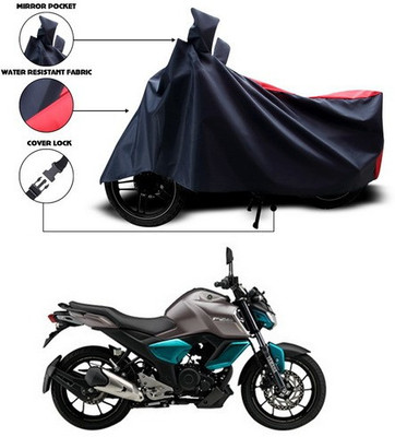 ANTHUB Two Wheeler Cover for Yamaha(FZ S V3.0 FI, Red, Black)
