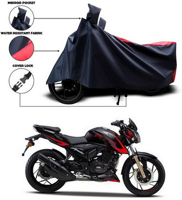 ANTHUB Two Wheeler Cover for TVS(Apache RTR 200 4V, Red, Black)