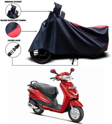 SEBONGO Waterproof Two Wheeler Cover for Hero(Duet, Red, Blue)