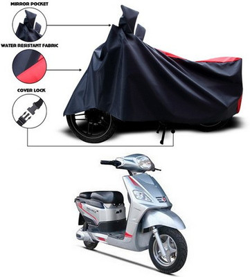 ANTHUB Two Wheeler Cover for Hero(Electric NYX e5, Red, Black)