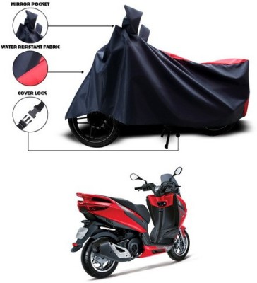 SEBONGO Two Wheeler Cover for Aprilia(Red, Black)