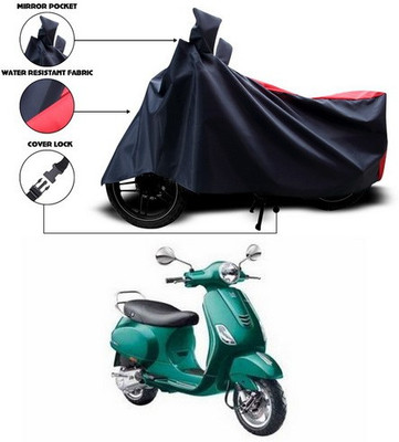 ANTHUB Two Wheeler Cover for Vespa(Vespa, Red, Black)