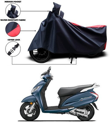 ANTHUB Two Wheeler Cover for Honda(Activa 125, Red, Black)