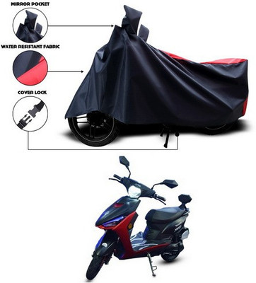 SEBONGO Two Wheeler Cover for Avon(Red, Black)
