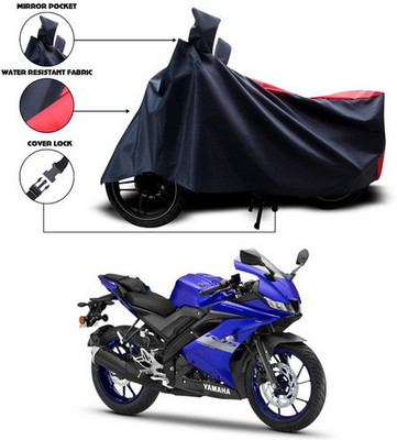 ANTHUB Two Wheeler Cover for Yamaha(YZF R15 S, Red, Black)