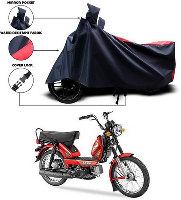ANTHUB Two Wheeler Cover for TVS(Heavy Duty Super XL, Red, Black)