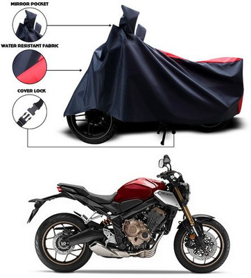 ANTHUB Two Wheeler Cover for Honda(Red, Black)