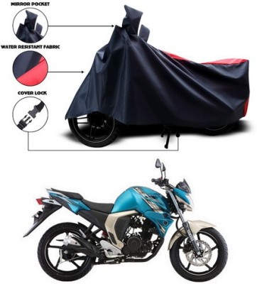 ANTHUB Two Wheeler Cover for Yamaha(FZ-S FI, Red, Black)