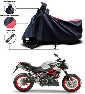 ANTHUB Two Wheeler Cover for Aprilia(Red, Black)