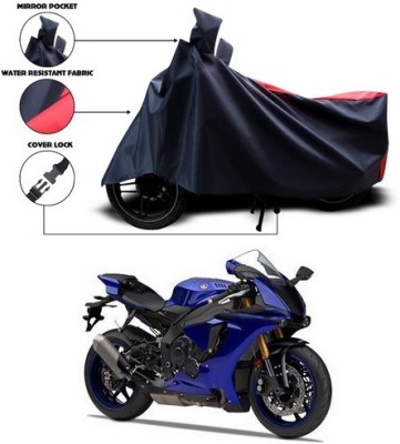 ANTHUB Two Wheeler Cover for Yamaha(YZF, Red, Black)