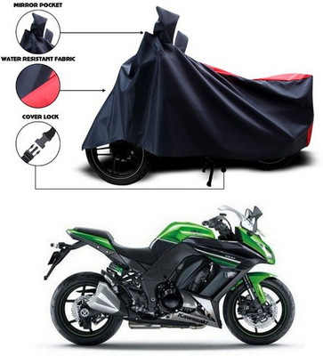 ANTHUB Two Wheeler Cover for Kawasaki(Ninja, Red, Black)
