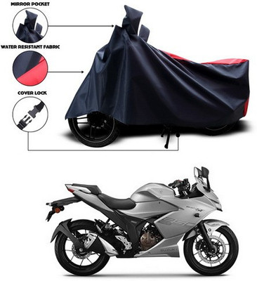 SEBONGO Waterproof Two Wheeler Cover for Suzuki(Gixxer SF, Red, Blue)