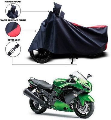 ANTHUB Two Wheeler Cover for Kawasaki(Ninja, Red, Black)