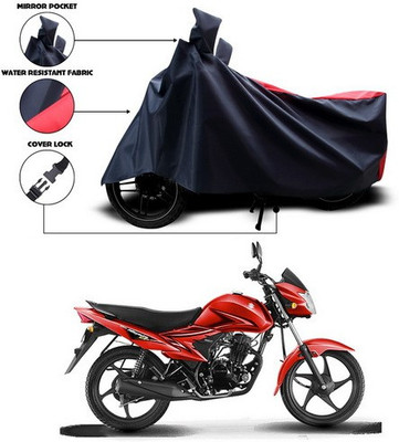 ANTHUB Two Wheeler Cover for Suzuki(Hayate EP, Red, Black)