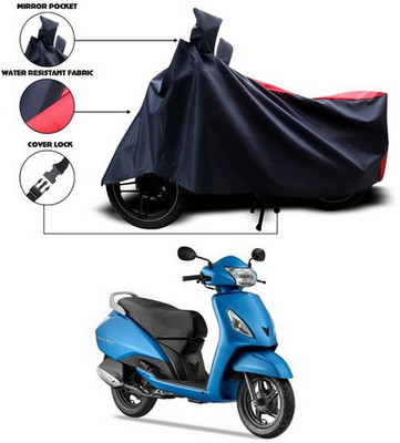 SEBONGO Waterproof Two Wheeler Cover for TVS(Jupiter, Red, Blue)