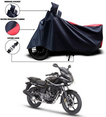 ANTHUB Two Wheeler Cover for Bajaj(Pulsar 220 DTS-i, Red, Black)