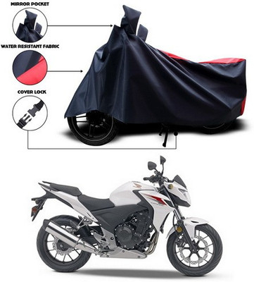 SEBONGO Two Wheeler Cover for Honda(Red, Black)