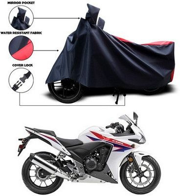 ANTHUB Two Wheeler Cover for Honda(Red, Black)