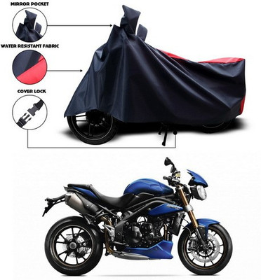 SEBONGO Two Wheeler Cover for Triumph(Red, Black)