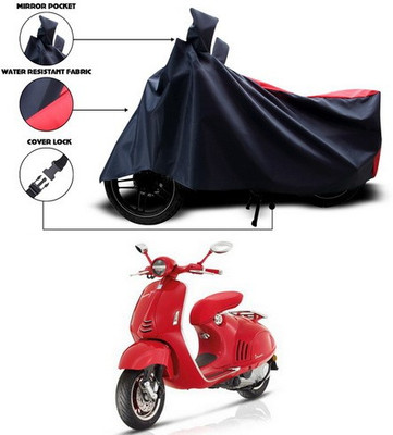 SEBONGO Waterproof Two Wheeler Cover for Vespa(Vespa, Red, Blue)